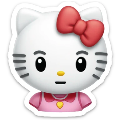 Hello kitty with Nike's  sticker