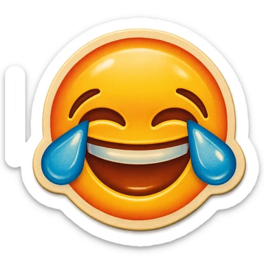 laughing with tears  sticker