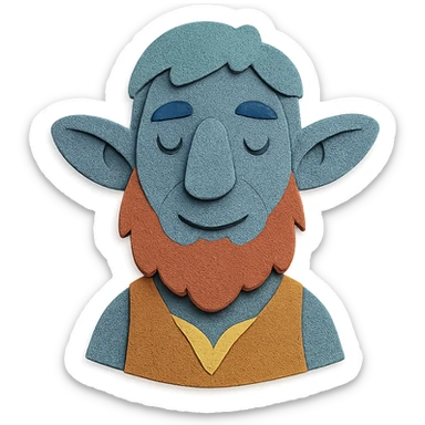 firbolg with grey skin sticker