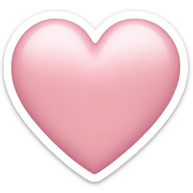 light pink heart sticker