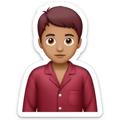 Maroon pj set sticker