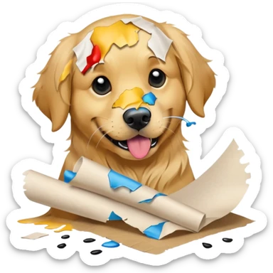 Dog ate homework  sticker