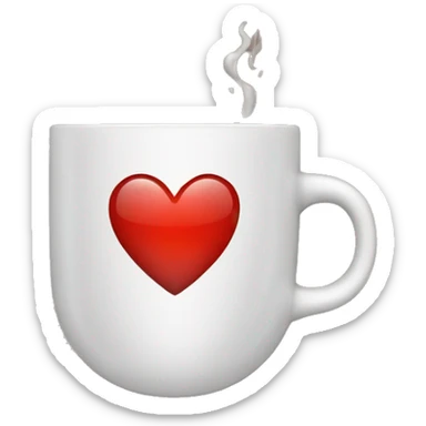 heart with a cup sticker