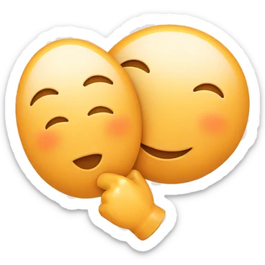 joyful expression on white backdrop sticker