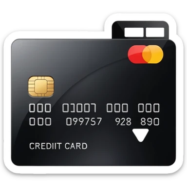 black credit card, no text sticker