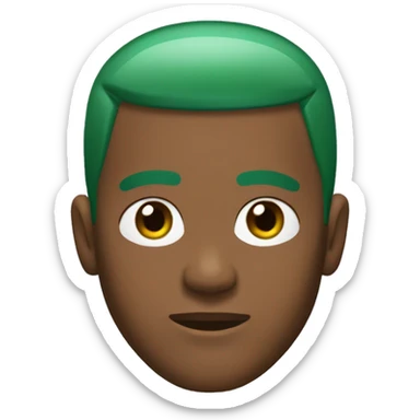 Frank Ocean with green hair and buzz cut sticker