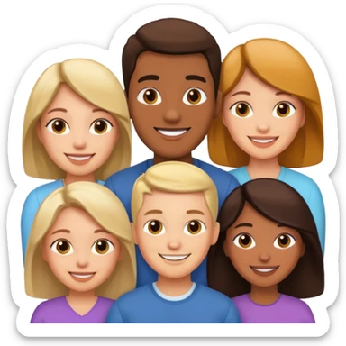 one guy and 4 girls sticker