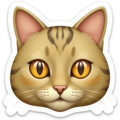 khaki-colored cat sticker