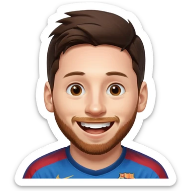 Messi qui rigole sticker