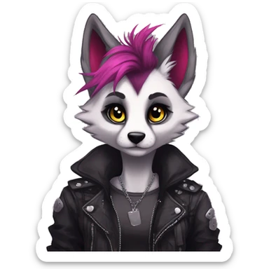 Edgy punk anthro furry by Falvie, LiLaiRa, AngieWolf sticker
