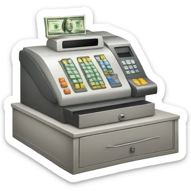 price display of cash register sticker