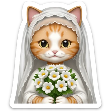 cat brides sticker