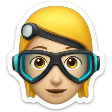 Scuba divers woman sticker