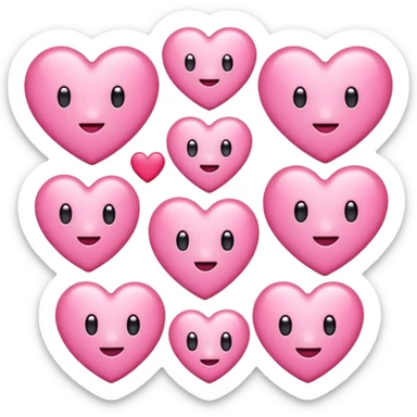 Pink emojis sticker