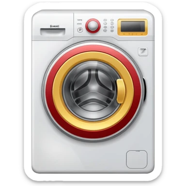 Washing machine sticker