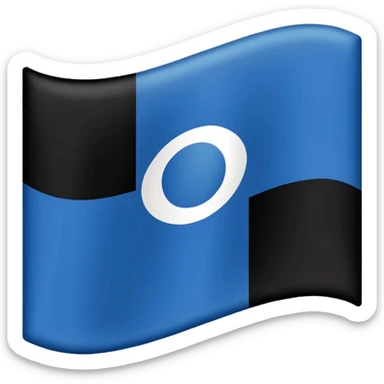 Bandera con tres líneas la de arriba con azul o azul oscuro el del medio blanco y la de abajo negro sticker