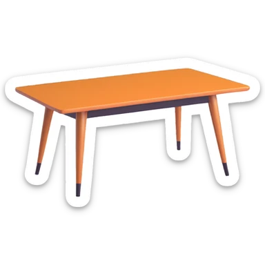 Mid century modern coffee table with tapered legs sticker