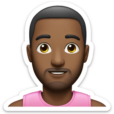 Effeminate man with eyelashes and pink acrylic nails  sticker