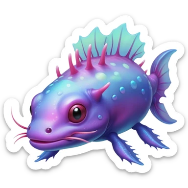 Axolotl alien sticker
