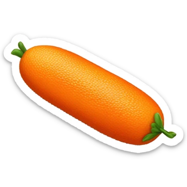 Elongated tangerine sticker