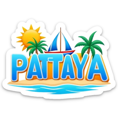 Create an emoji of the Pattaya Thailand sign sticker