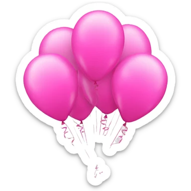 Happy birthday pink balloons sticker