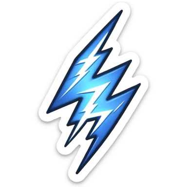 Black stroke lightning sticker