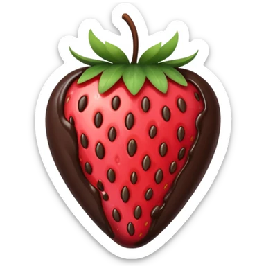 strawberry dipped in chocolate sticker