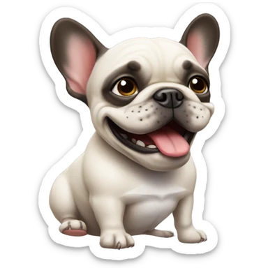 The funniest French bulldog sticker
