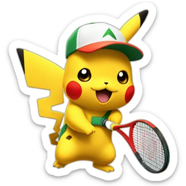 Pikachu tennisman sticker