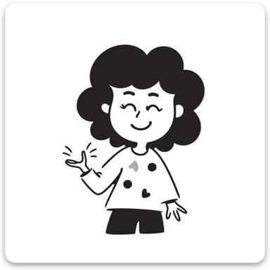 smiling girl sticker