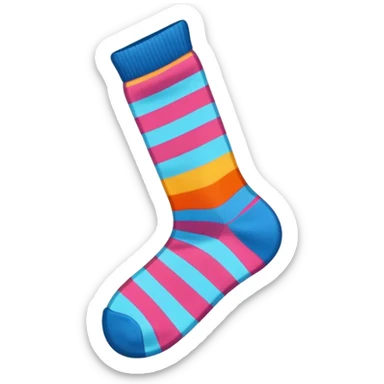 Striped sock sticker