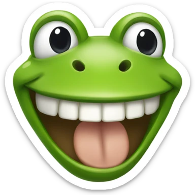 frog laughing out loud sticker
