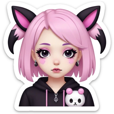  pastel goth italian kuromi sticker
