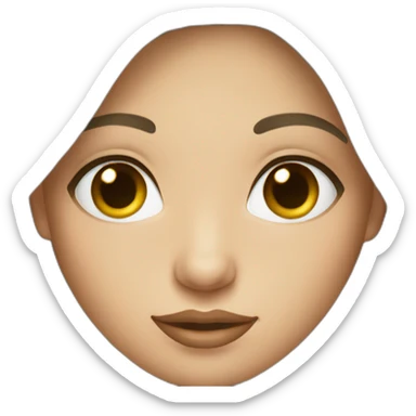 Designer brunette girl with blue eyes sticker