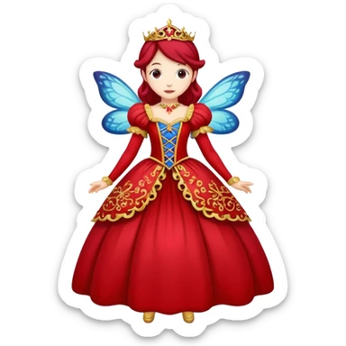 Fairy Tale Costume including red and other colors sticker