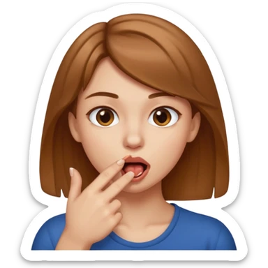 Biting finger seductively  sticker