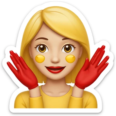 Sassy emoji nails 💅🏼+😉+👄 not realistic like a yellow emoji  sticker