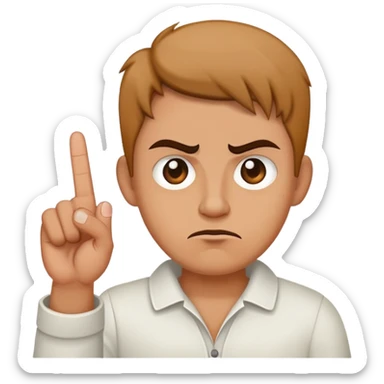 Fuck you middle finger mad face sticker