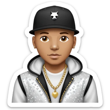 Pitbull, Rapper with white sequin outfit sticker