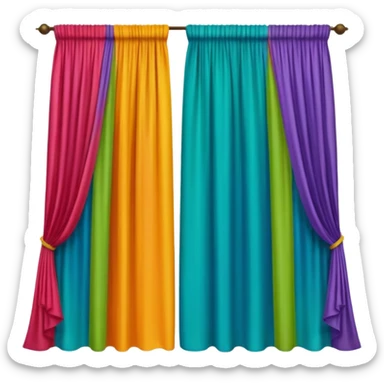 colorful Curtain sticker