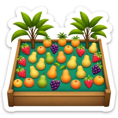 fruit garden bed sticker