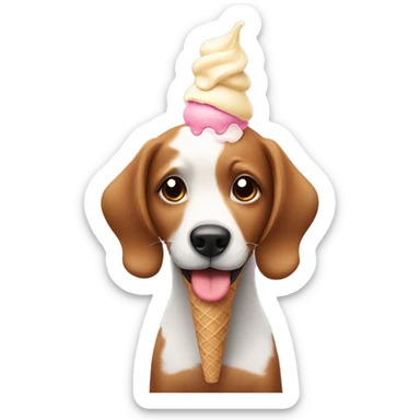 Doggy with a ice cream sticker