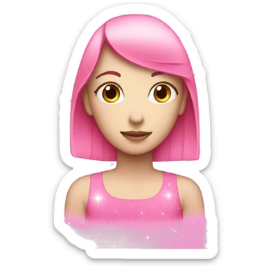 Female sign pink sparkles sticker