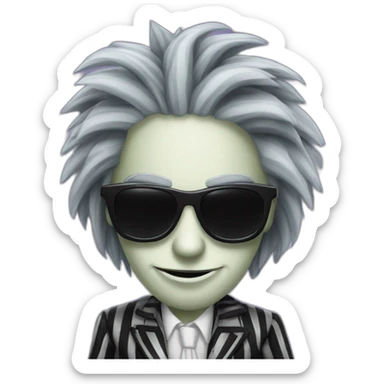 Beetlejuice wearing sunglasses  sticker