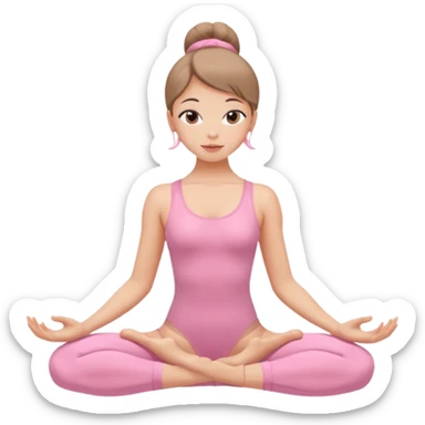 Chica asiendo yoga coquette sticker