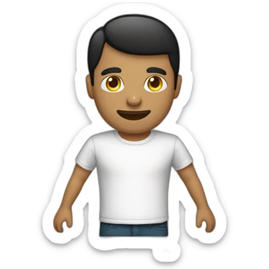 diseñador gráfico, hombre, remera negra sticker