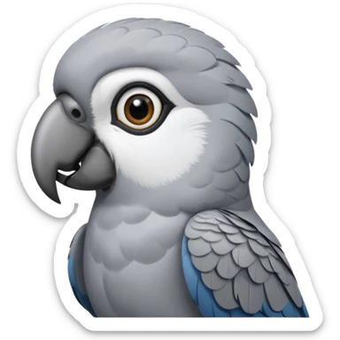 gray parrot  sticker