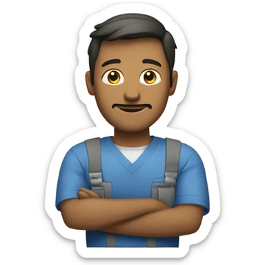 Un homme très motivé pour le travail  sticker