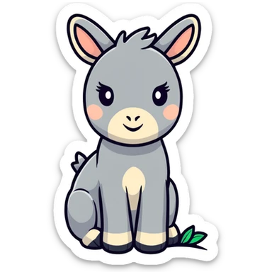 cute donkey sticker